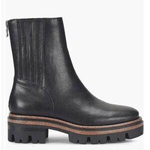 Kork-Ease Black Leather Combat Boots